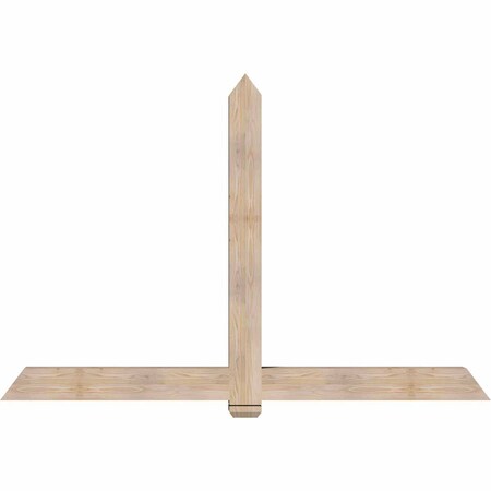 Ekena Millwork Eugene Smooth Timber Gable Bracket, Douglas Fir, 84"W x 56"H x 5 1/2"D x 5 1/2"F, 16/12 Pitch GBW084X56X0606EUG00SDF